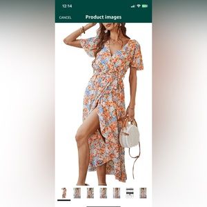 Floral maxi dress with tags